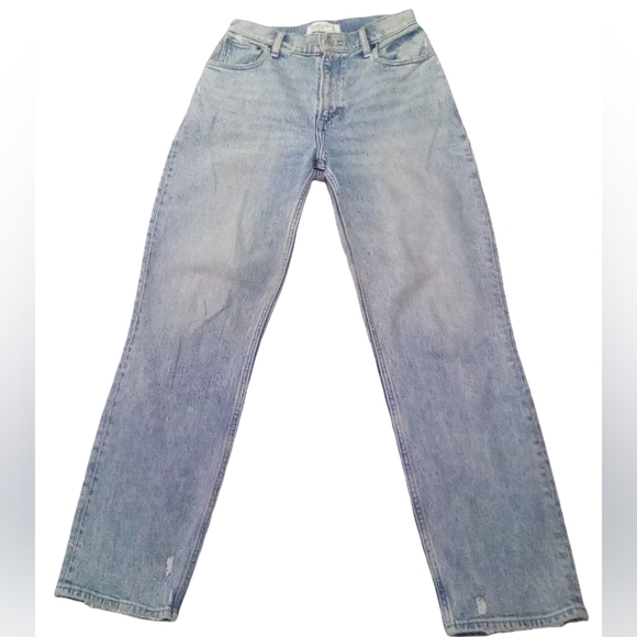 Abercrombie & Fitch Women's Blue 90s Straight Ultra High Denim Jeans 27/4